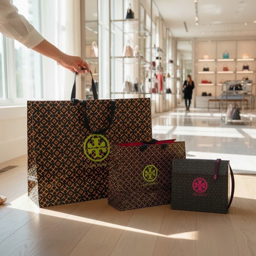 NEW $198 Tory Burch Emerson Bi-Fold Zipper Patent Wallet Tortoise Onyx Exotic - Picture 5 of 5